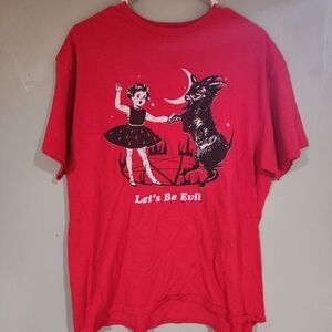 Teen Hearts Let's Be Evil Tee Red Size L